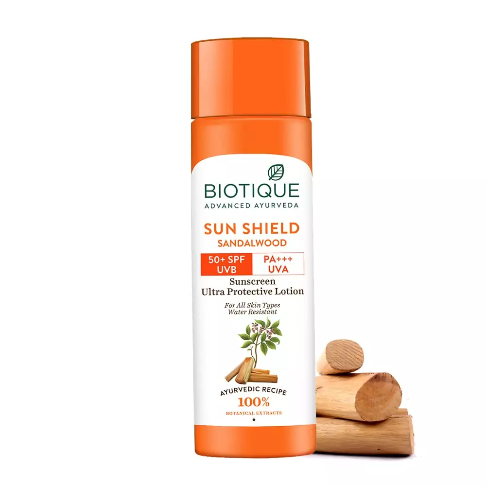 Biotique Bio Sandalwood Sunscreen Ultra Soothing Face Lotion SPF 50+ - Summer Sunscreen in India